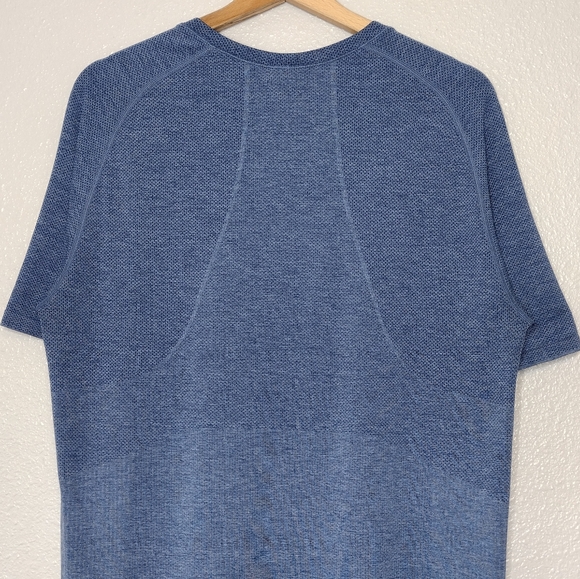 Lululemon Men's Blue Short Sleeve Workout Running Athletic T-Shirt Sz L - Picture 5 of 14